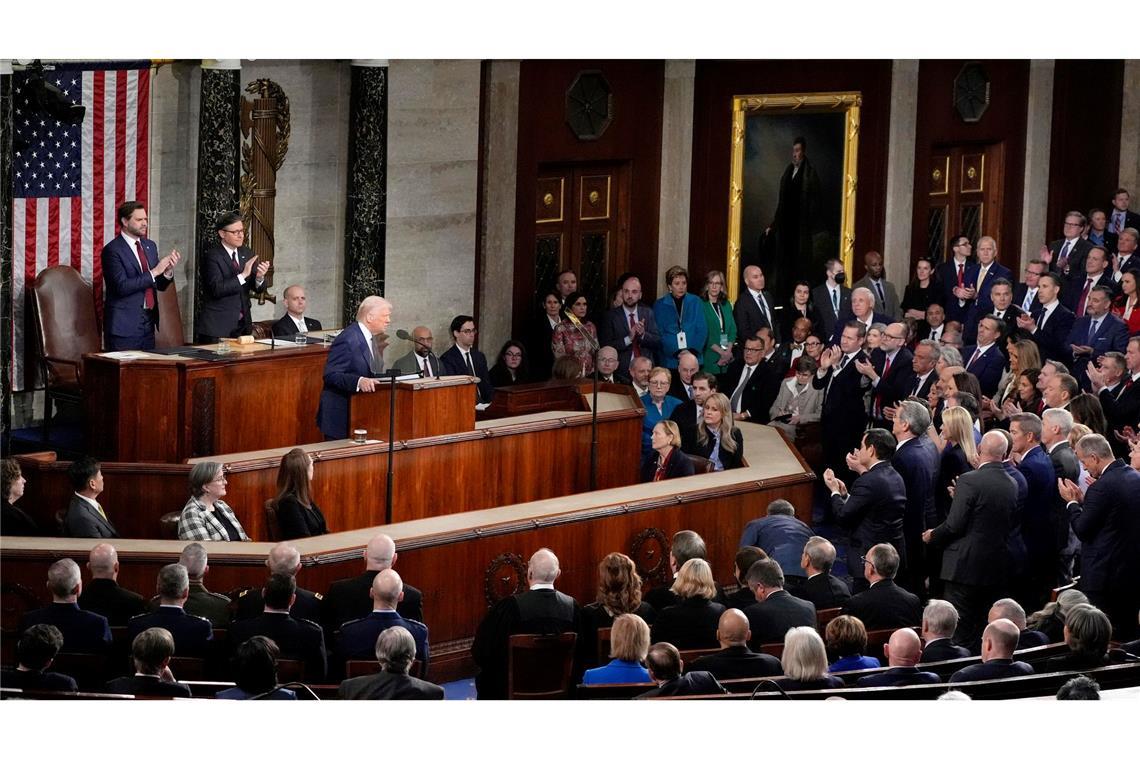 Trump wird in einem vollen Saal seine Rede zur Lage der Nation halten. (Archivfoto)