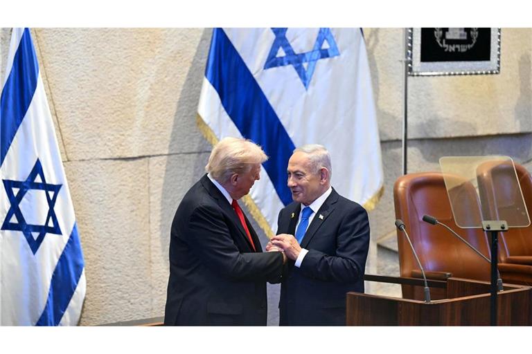 Trump wurde im israelischen Parlament gefeiert.