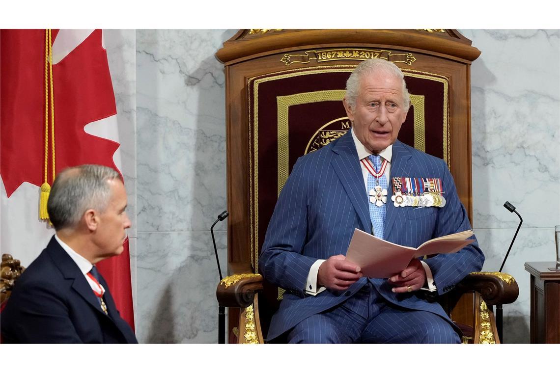 Trumps Sticheleien in Richtung Kanada dürften dem britischen König kaum gefallen. (Archivbild)