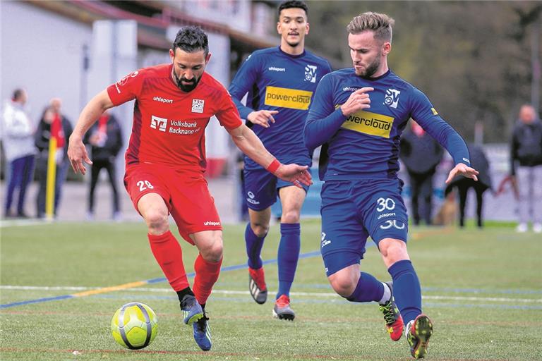 TSG-Stürmer Michele Varallo (am Ball) kehrt morgen an seine frühere Wirkungsstätte in Ilshofen zurück. Foto: A. Becher