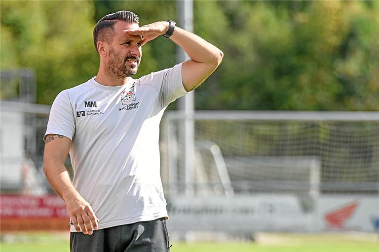 TSG-Trainer Mario Marinic sieht bislang vor allem Gutes von seinem Team. Foto: Tobias Sellmaier