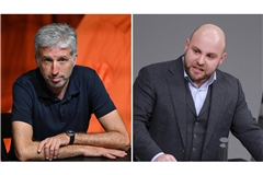 Tübingens OB Boris Palmer (li.) diskutiert am 5. September in einem Streitgespräch mit AfD-Landeschef Markus Frohnmaier.