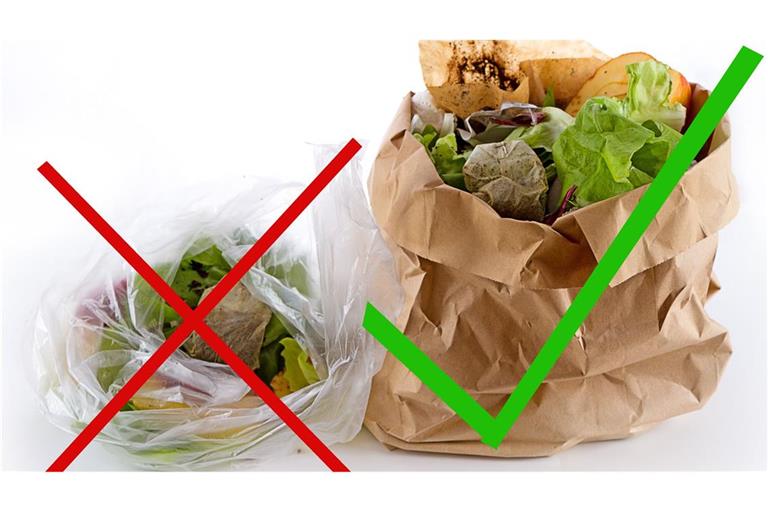 Tüten aus Bioplastik sind in vielen Gemeinden verboten.