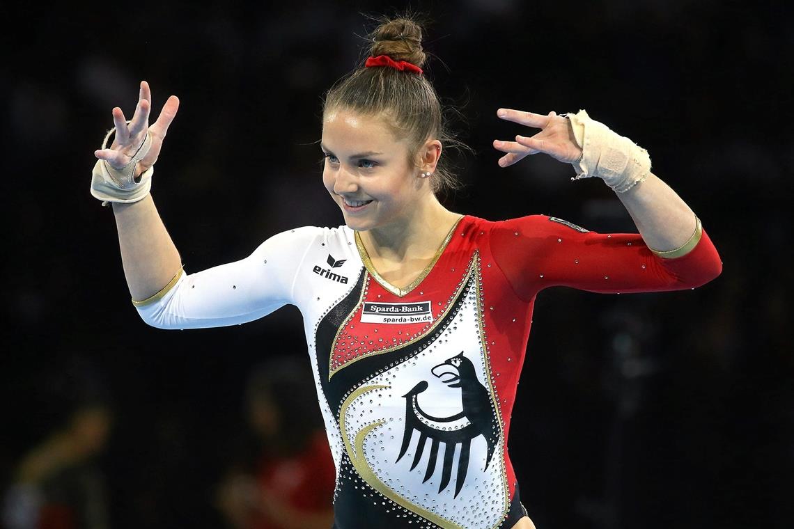 Olympiahoffnungen aus der Region Turnerin Emelie Petz muss sich noch strecken, um in Tokio dabei sein zu können. Foto: Baumann