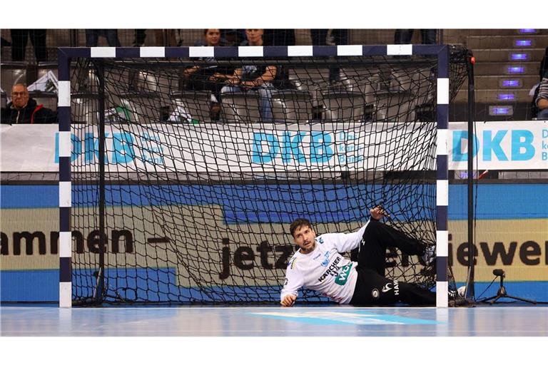 TVB-Torwart Daniel Rebmann konnte trotz Glanzparaden in der Schlussphase die Niederlage gegen Melsungen nicht verhindern.
