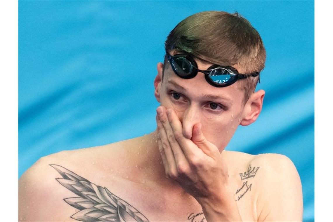 Über 800 Meter Freistil im Vorlauf gescheitert: Florian Wellbrock. Foto: Bernd Thissen