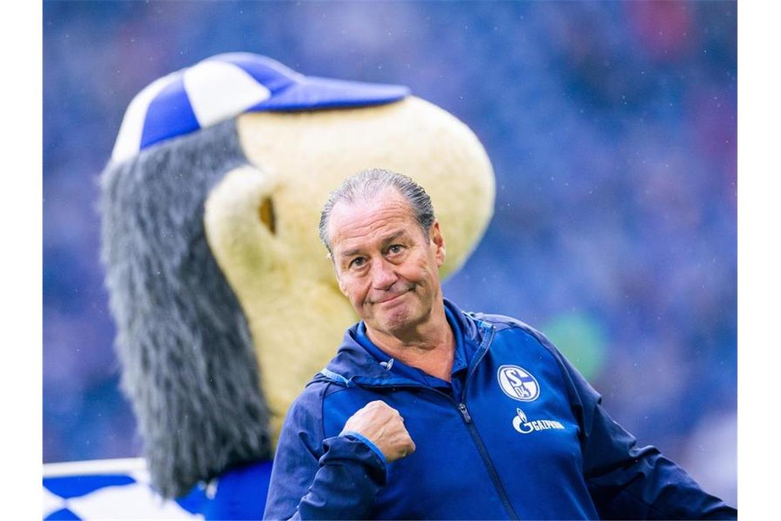 Stevens soll nach Baum-Trennung für Schalker Wende sorgen Übernimmt vorerst beim FC Schalke 04: Kult-Coach Huub Stevens. Foto: Rolf Vennenbernd/dpa