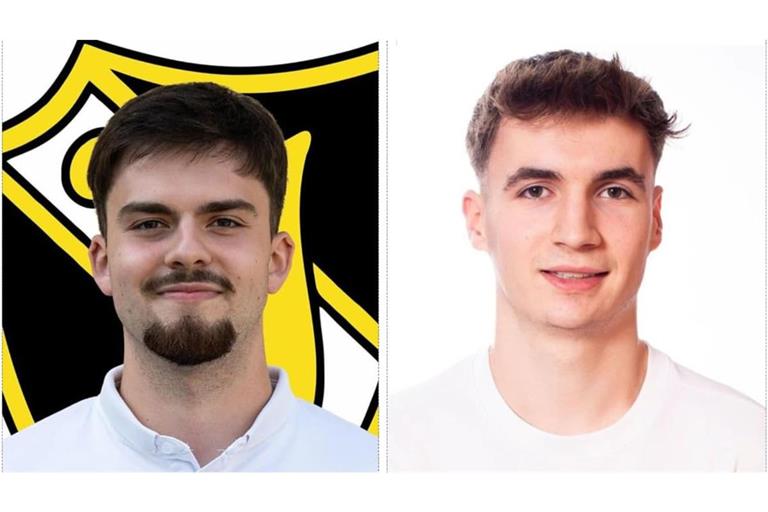 Überraschende Matchwinner am zweiten Spieltag. Von links: der Büsnauer Adnan Rastoder und der Vaihinger Tim Voigt.    