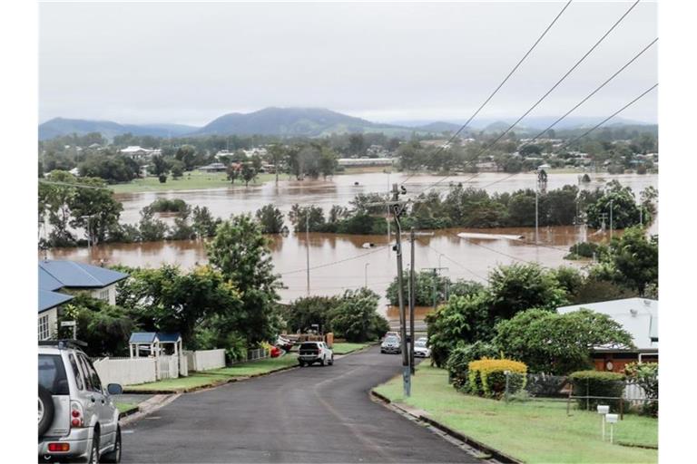 Überschwemmungen im australischen Gympie, Queensland. Foto: Renee Priem/AAP/dpa