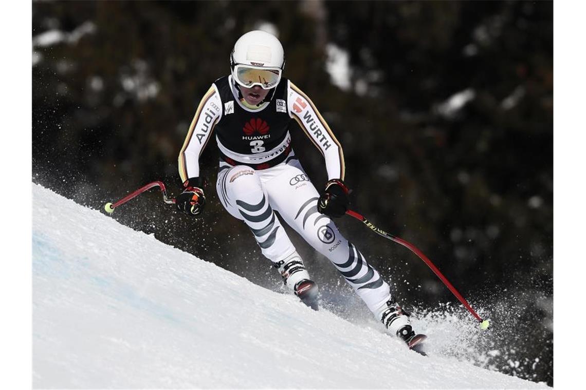 Überzeugte in Crans Montana: Kira Weidle. Foto: Gabriele Facciotti/AP/dpa