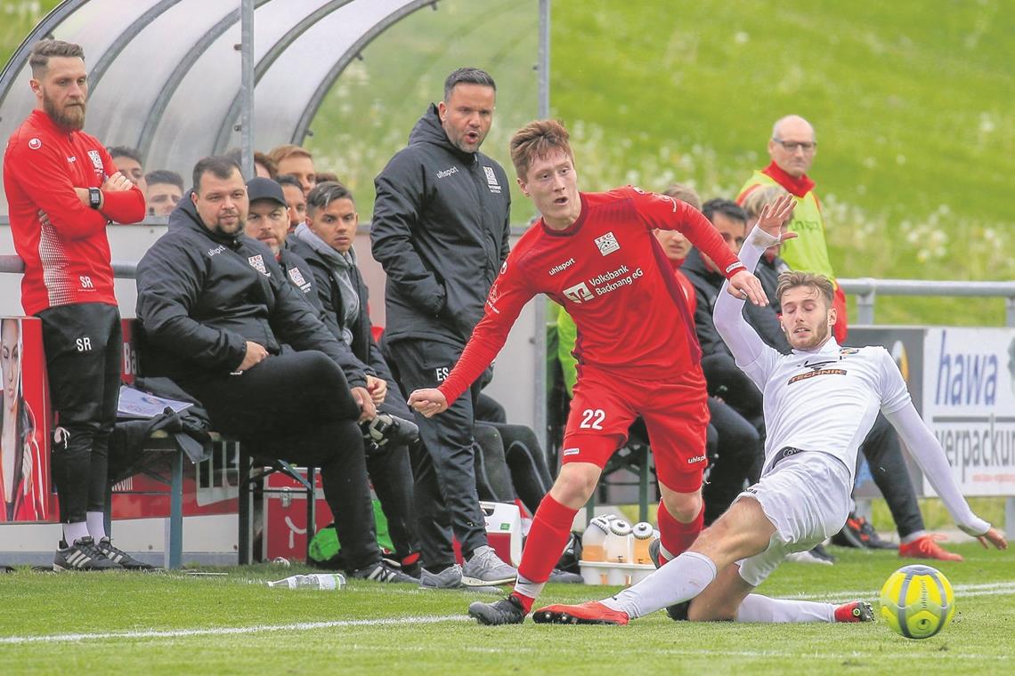 Überzeugte nach seiner Einwechslung gegen Linx und könnte morgen eine Option für Backnangs Startelf sein: Leon Maier. Foto: A. Becher