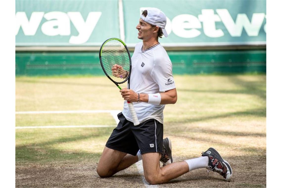 Tennis: Qualifikantin Samsonowa überrascht in Berlin Ugo Humbert hat das Rasenturnier in Halle gewonnen. Foto: Marius Becker/dpa