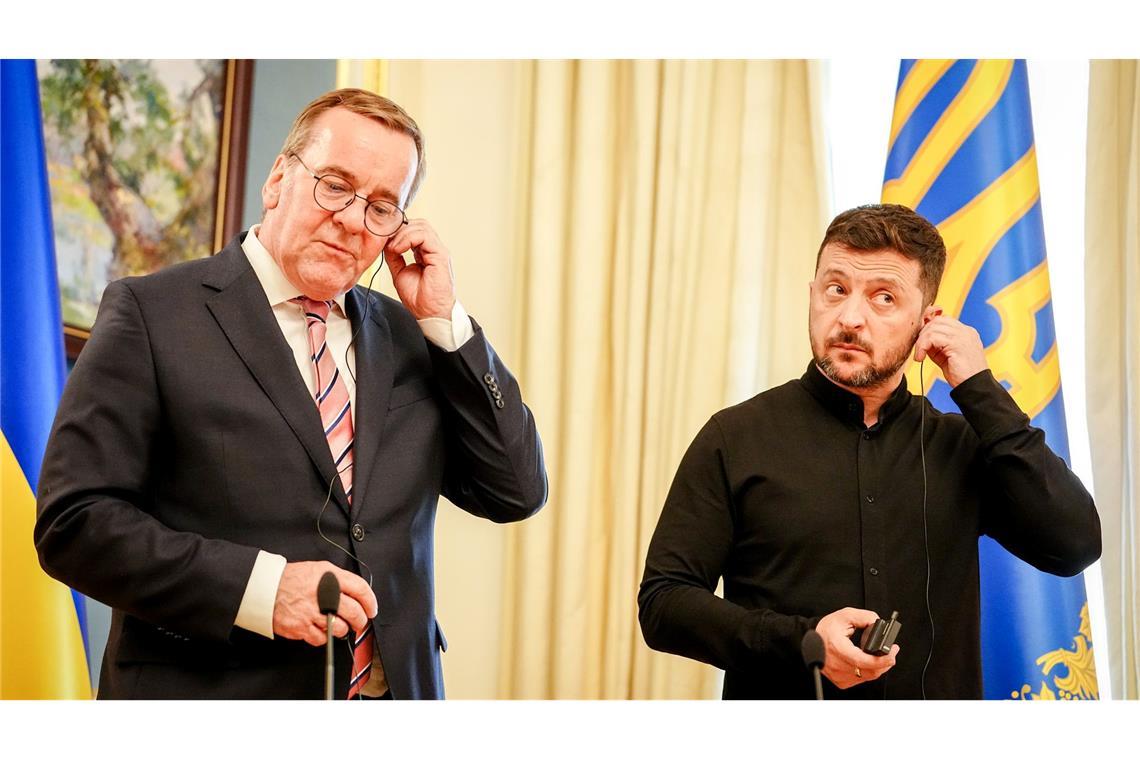 Marschflugkörper und Drohnen: neue Kooperation mit Ukraine Ukraine-Krieg - Pistorius in Kiew