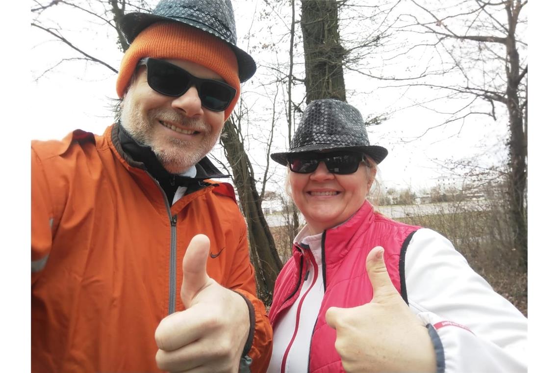 Uli Beuthner und Frau von der TSG Backnang Wasserball