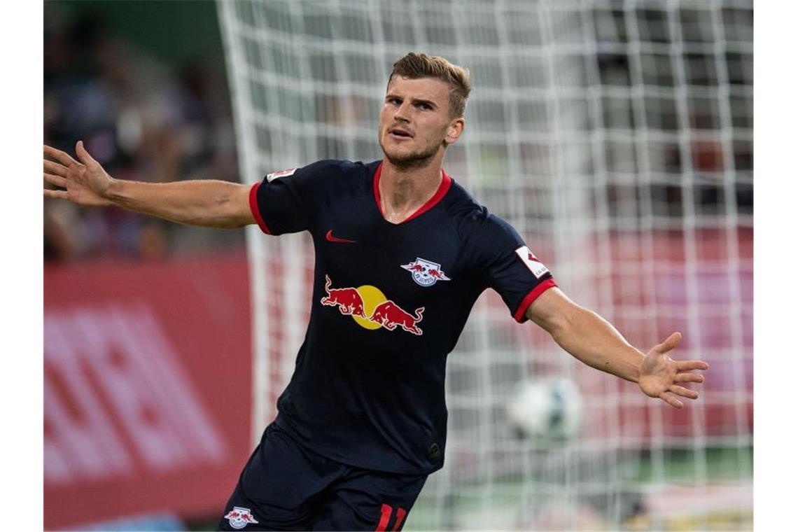 Umjubelter Werner: „Fußball, den wir im Blut haben“ Umjubelter Mann beim Leipzig-Sieg in Gladbach: Nationalspieler Timo Werner. Foto: Marius Becker