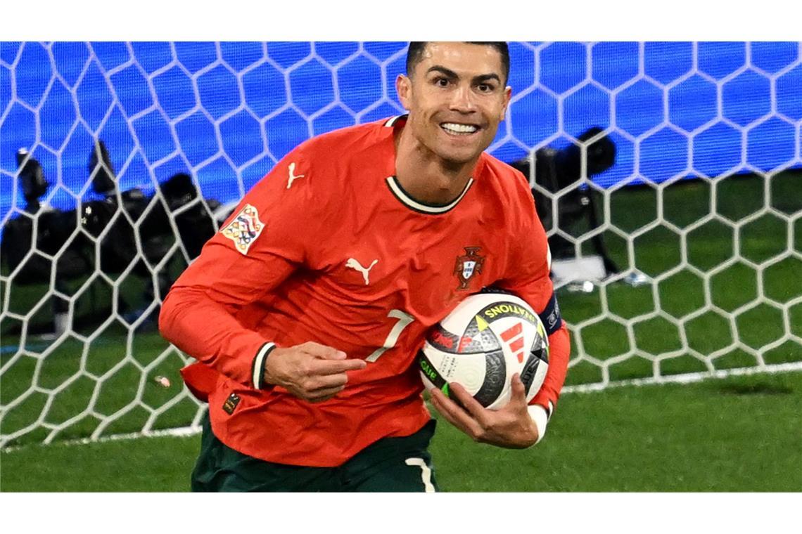 Titeljäger Ronaldo: Der alte Mann zeigt's wieder allen Umjubelter Torschütze: Ronaldo erzielte das zwischenzeitliche 2:2.