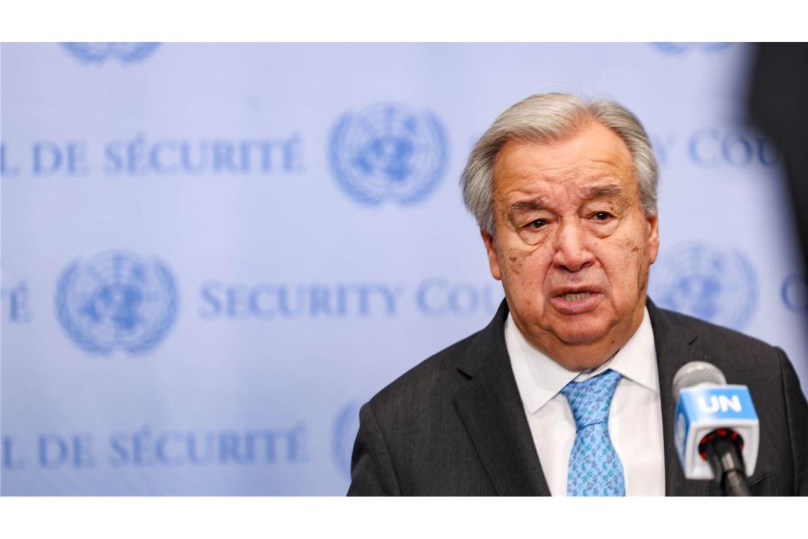 UN-Chef Guterres fordert ein Ende der Gewalt gegen die Demonstranten im Iran. (Archivbild)