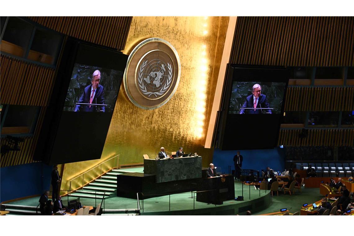 Menschheit hat „moderne Büchse der Pandora“ geöffnet UN-Generalsekretär António Guterres bei seiner Rede vor der UN-Vollversammlung in New York.