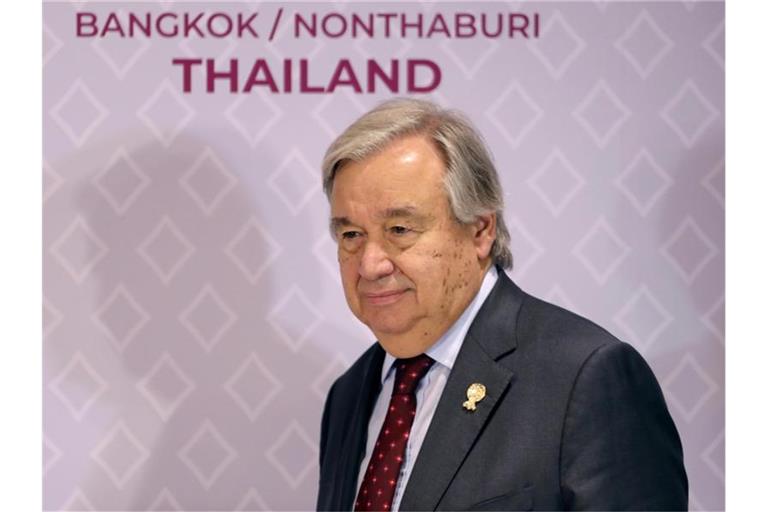 UN-Generalsekretär António Guterres beim Gipfel der Staats- und Regierungschefs der südostasiatischen Staatengemeinschaft(Asean). Foto: Aijaz Rahi/AP/dpa