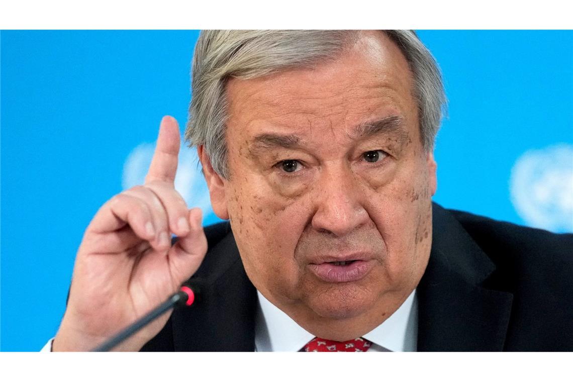 UN-Generalsekretär António Guterres drängt den Sicherheitsrat außergewöhnlich stark zum Handeln im Gaza-Krieg.