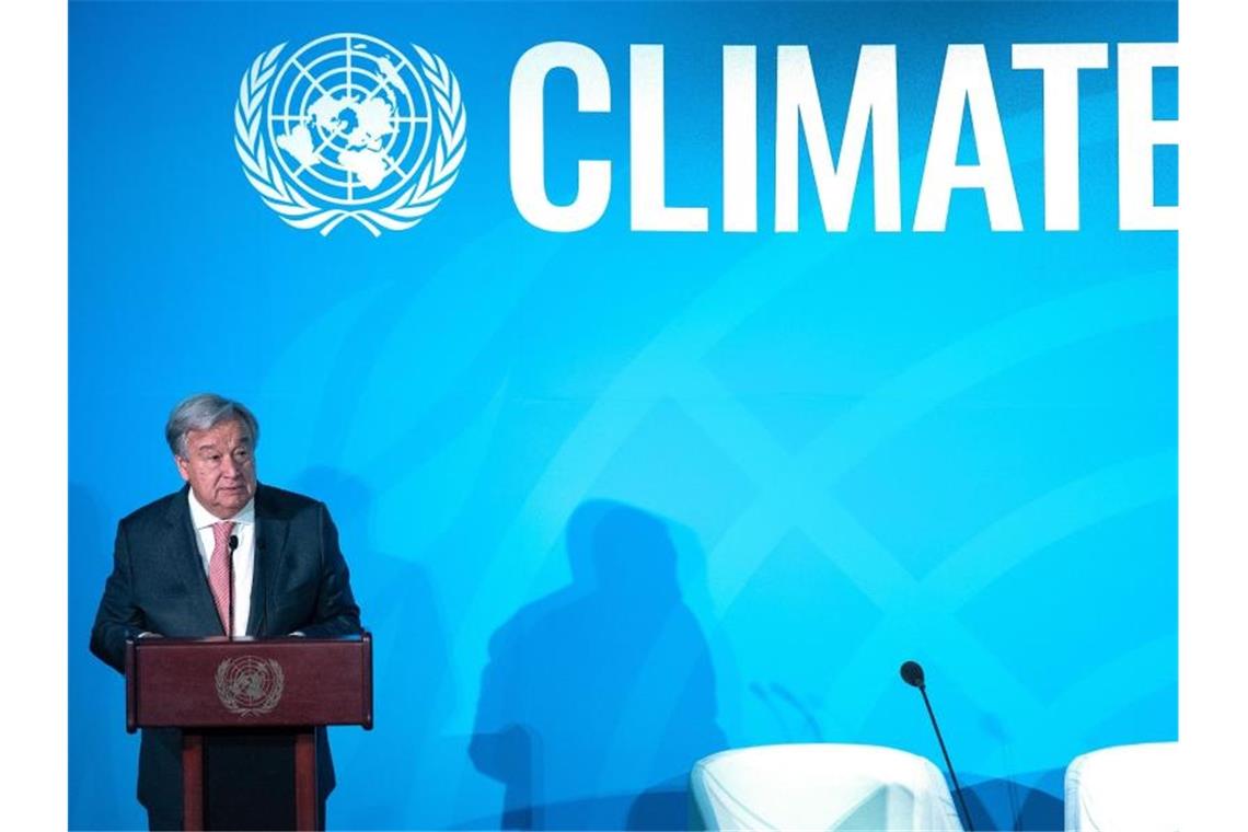 UN-Generalsekretär Antonio Guterres forderte alle Staaten der Welt auf, den „Klimanotfall“ zu erklären. Foto: Li Muzi/XinHua/dpa