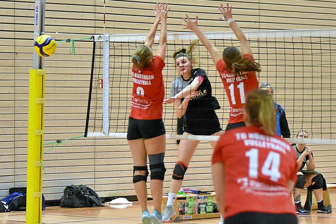 TSG Backnang bleibt in der Erfolgsspur Und wieder vorbei am Nürtinger Block: Iva Maglica und die TSG-Volleyballerinnen ließen im Heimspiel nichts anbrennen. Foto: T. Sellmaier