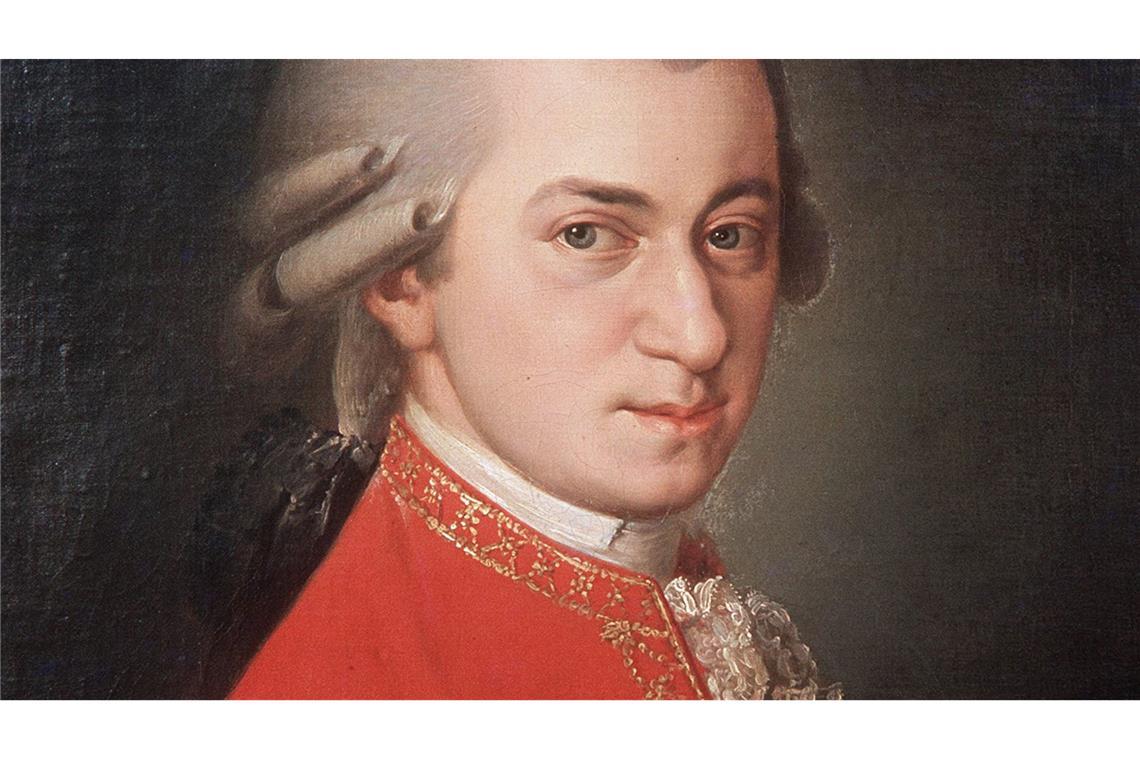 Undatierte Aufnahme eines Porträts in Öl des Komponisten Wolfgang Amadeus Mozart (1756-1791). (Archivbild)