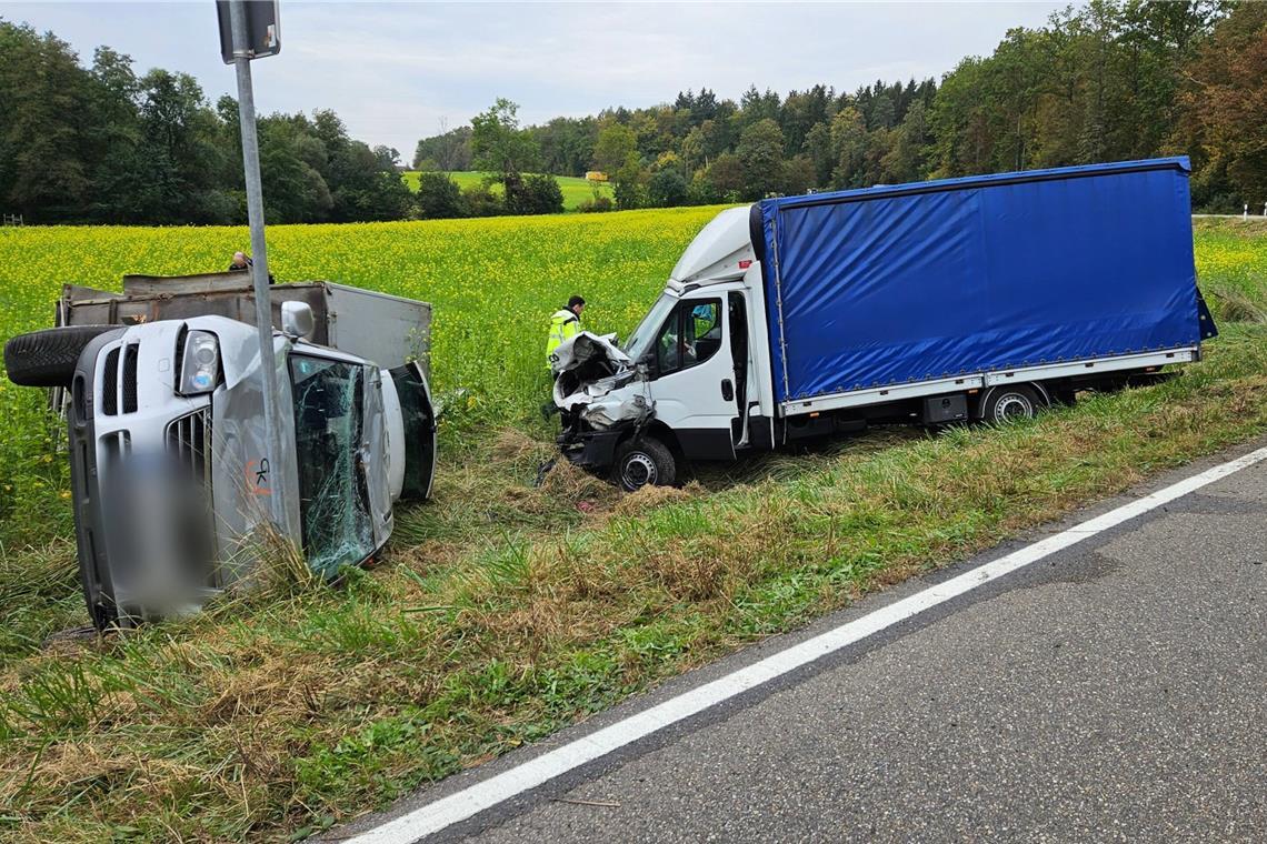 Schwerer Unfall zwischen Großbottwar und Aspach