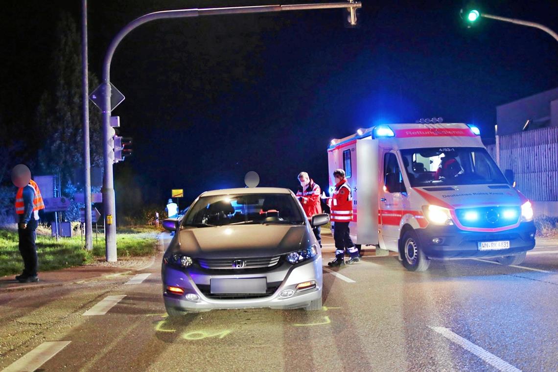 Frau mit Kind angefahren Unfall in Welzheim. Foto: 7aktuell/K. Lermer