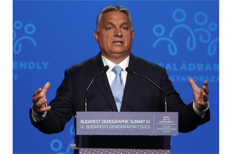 Ungarn unter Premier Viktor Orban steht wegen der Aushöhlung von Demokratie und Rechtsstaatlichkeit selbst stark in der Kritik. Foto: Laszlo Balogh/AP/dpa