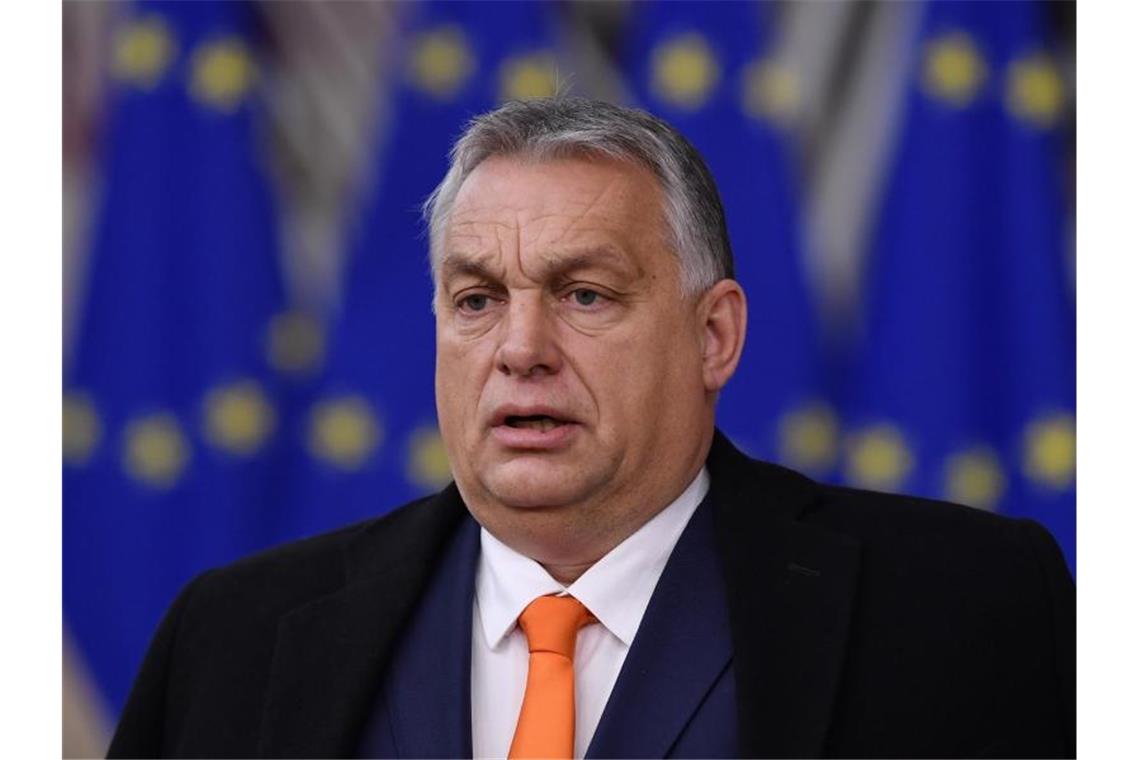 Ungarns Ministerpräsident Viktor Orban wird bei der nächsten Parlamentwahl von einer gemeinsamen Oppositionsliste herausgefordert. Foto: John Thys/Pool AFP/AP/dpa