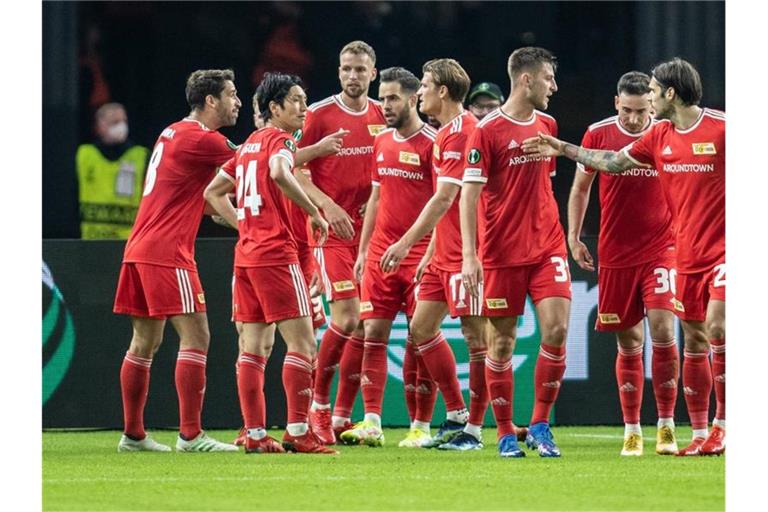 Union Berlin feierte gegen Maccabi Haifa einen souveränen Heimsieg. Foto: Andreas Gora/dpa