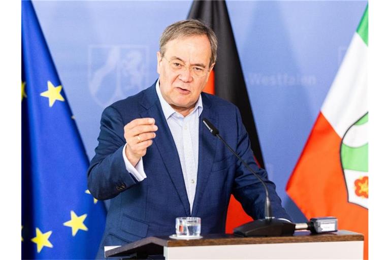 Unions-Kanzlerkandidat Armin Laschet: „Straftäter müssen weiter konsequent abgeschoben werden, auch nach Afghanistan.“. Foto: Marcel Kusch/dpa