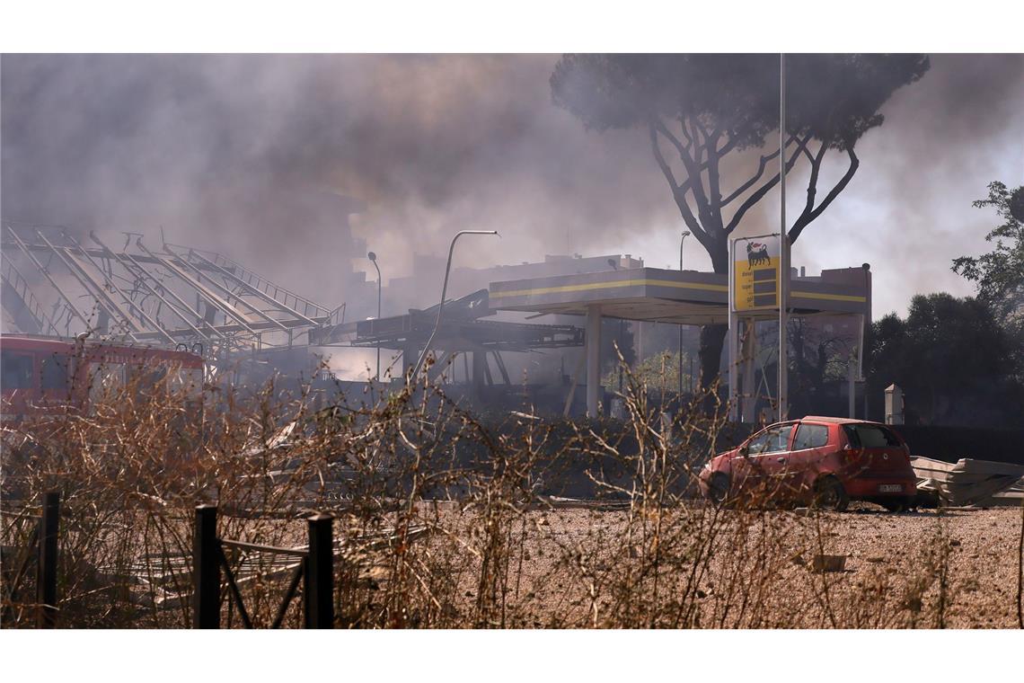 Explosion an Tankstelle in Rom - Mehrere Verletzte Unter den Verletzten sollen 16 Menschen sein, darunter der Tankstellenbetreiber.