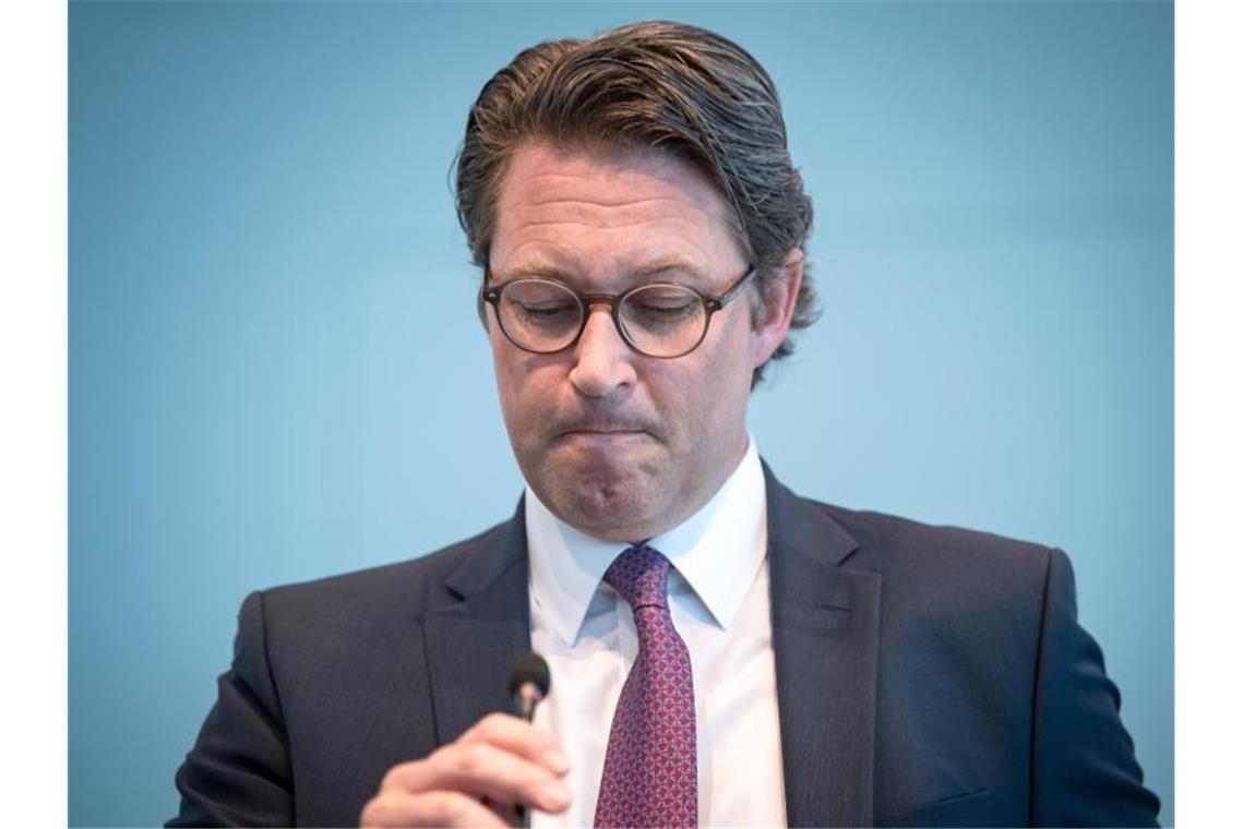 Bundestag setzt Untersuchungsausschuss zur Pkw-Maut ein Unter Druck: Bundesverkehrsminister Andreas Scheuer (CSU). Foto: Sina Schuldt/dpa