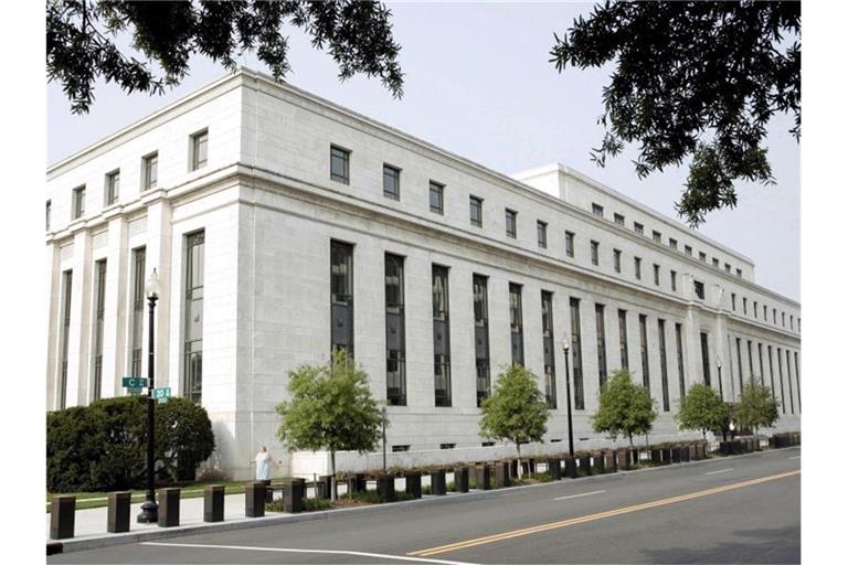 Unter Druck von Trump: Die US-amerikanische Notenbank Federal Reserve (Fed) in Washington. Foto: Matthew Cavanaugh/EPA_FILE