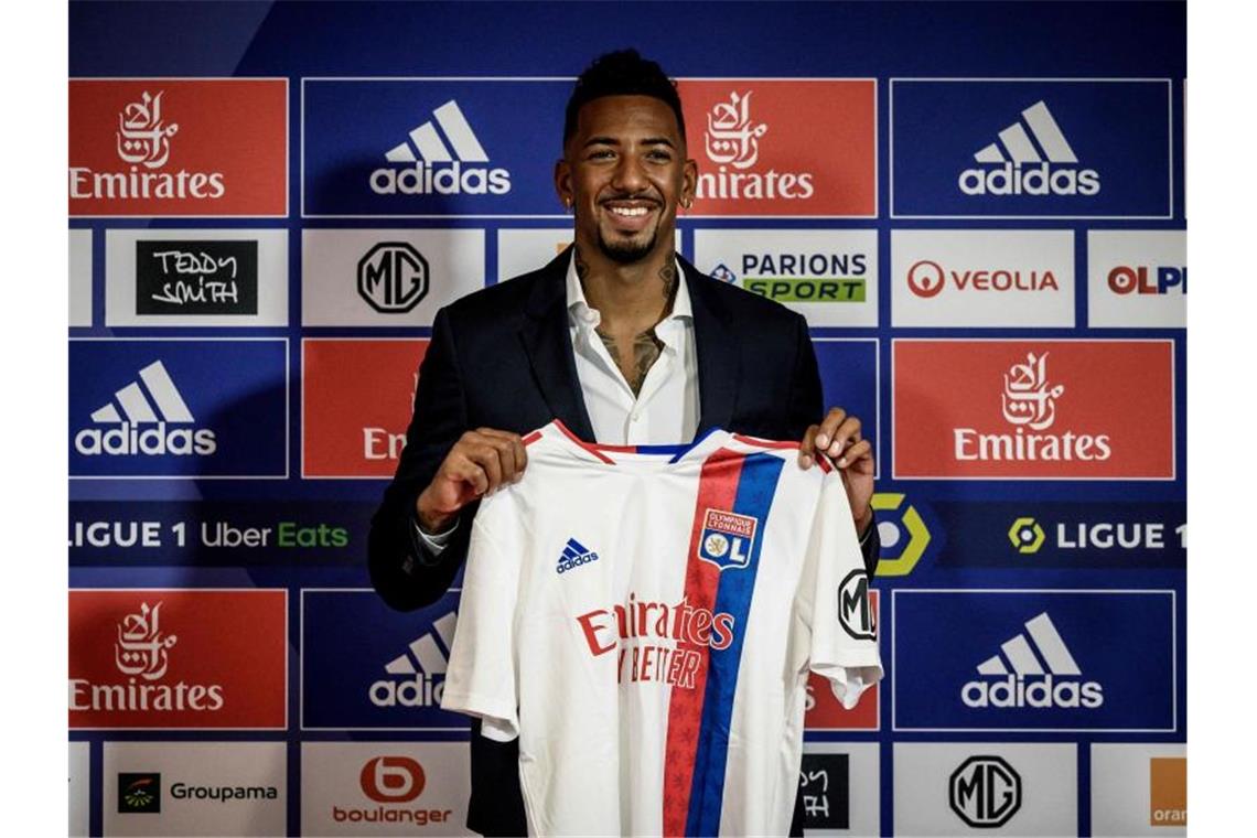 Unterschrieb in Lyon: Ex-Bayern-Profi Jérôme Boateng. Foto: Jeff Pachoud/AFP/dpa