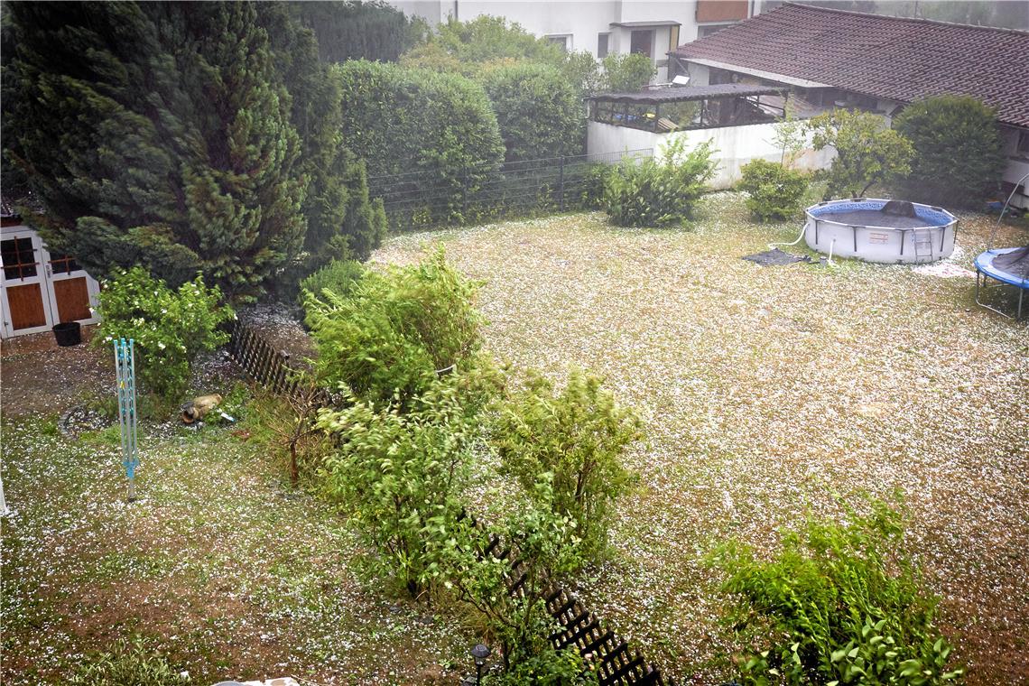 Unwetter über Backnang am 16.7.2026
