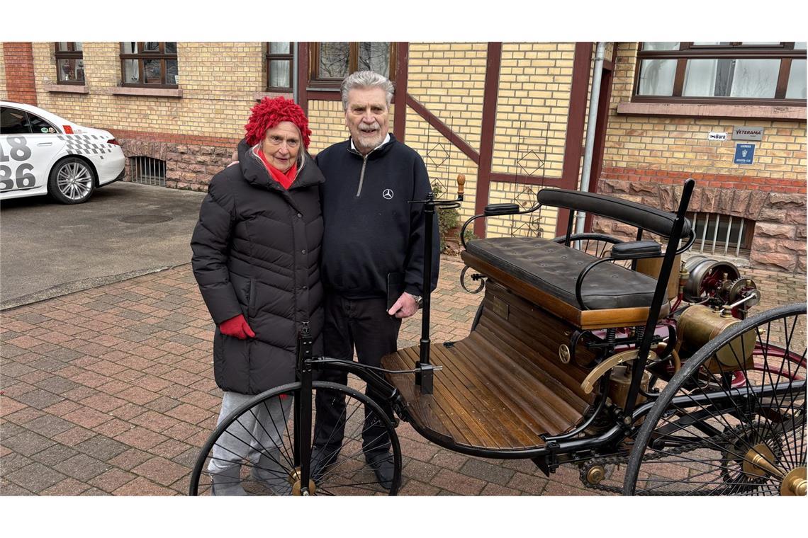 Urenkelin Jutta Benz und Museumsbetreiber Winfried Seidl