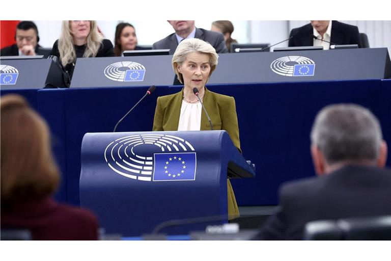 Ursula von der Leyen betonte die Bedeutung des Bürokratieabbaus für Europas Wettbewerbsfähigkeit.