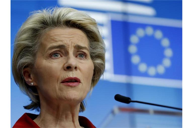 Ursula von der Leyen, Präsidentin der Europäischen Kommission. Foto: Olivier Hoslet/EPA Pool/AP/dpa/Archiv