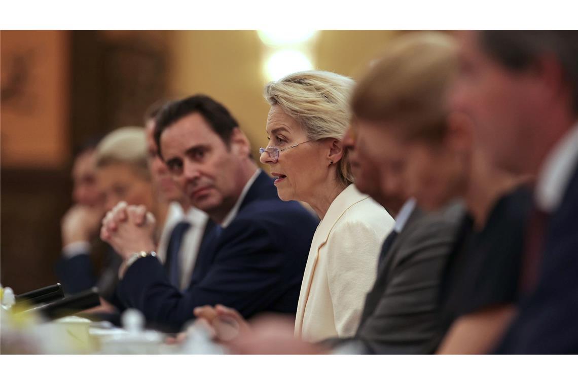 Ursula von der Leyen sprach davon, das chinesisch-europäische Verhältnis wieder auszugleichen.