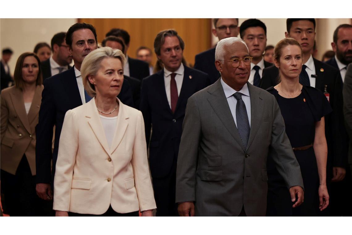 Ursula von der Leyen und António Costa sprachen in Peking mit Chinas Staatsführung.