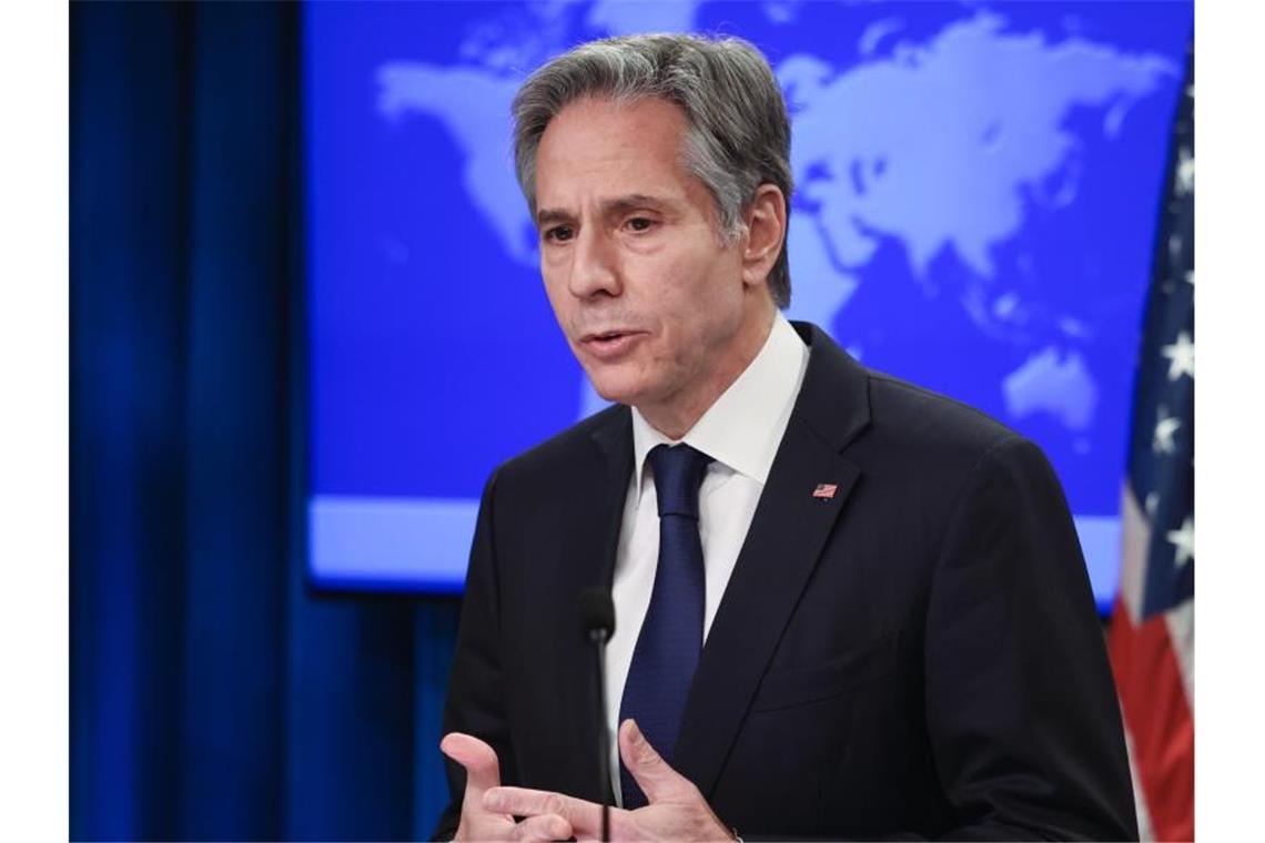 US-Außenminister Blinken zu Gesprächen in Kiew US-Außenminister Antony Blinken reist zu diplomatischen Spitzentreffen nach Kiew, Berlin und Genf. Foto: Evelyn Hockstein/Reuters-Pool/AP/dpa
