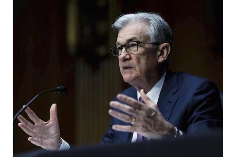 US-Notenbankchef Jerome Powell in Washington. Foto: Graeme Jennings/Pool Washington Examiner/AP/dpa