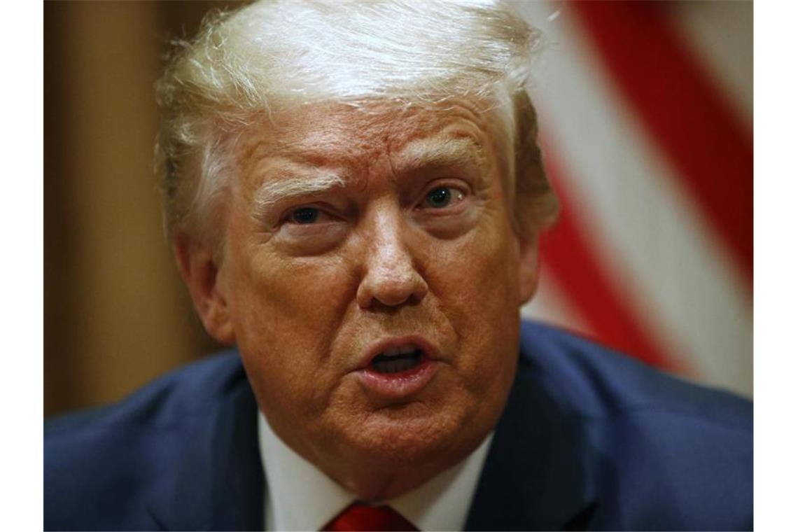 Trump verhängt Sanktionen gegen Weltstrafgericht in Den Haag US-Präsident Donald Trump. Foto: Patrick Semansky/AP/dpa
