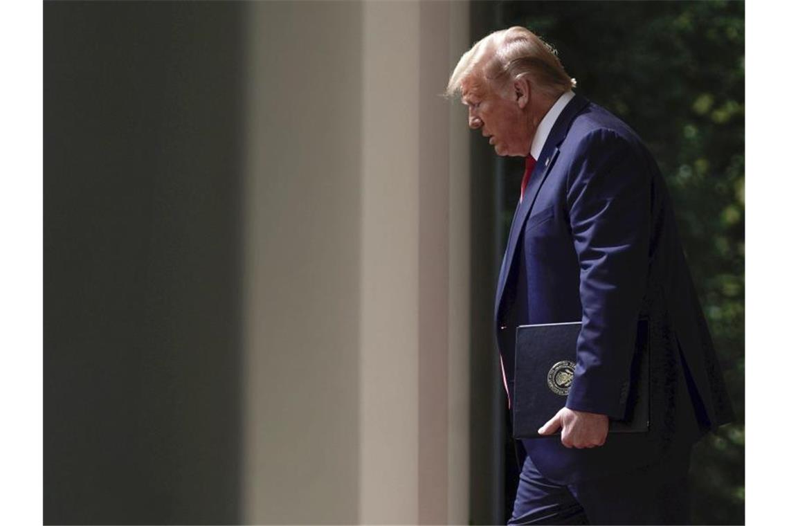Bürgerrechtler verklagen Trump - „Marsch auf Washington“ US-Präsident Donald Trump im Rosengarten des Weißen Hauses. Foto: Evan Vucci/AP/dpa