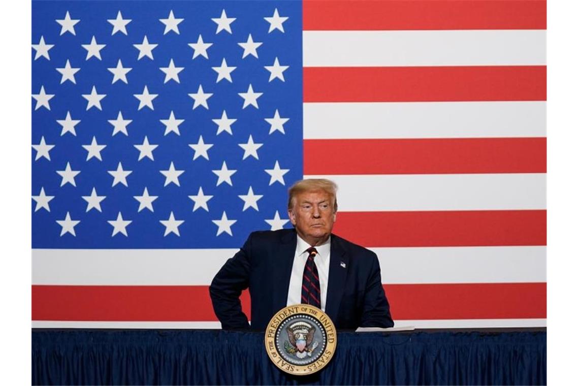 US-Präsident Donald Trump liegt in Wählerumfragen derzeit deutlich hinter Joe Biden. Foto: Evan Vucci/AP/dpa