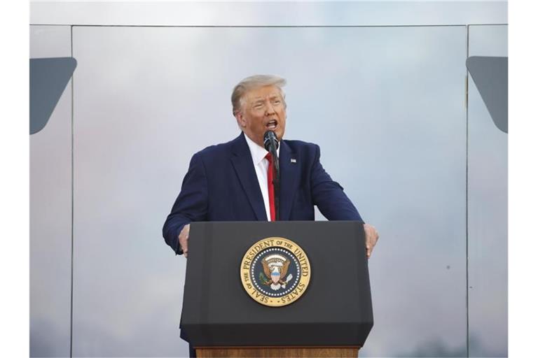 US-Präsident Donald Trump spaltet auch am Unabhängigkeitstag weiter. Foto: Patrick Semansky/AP/dpa