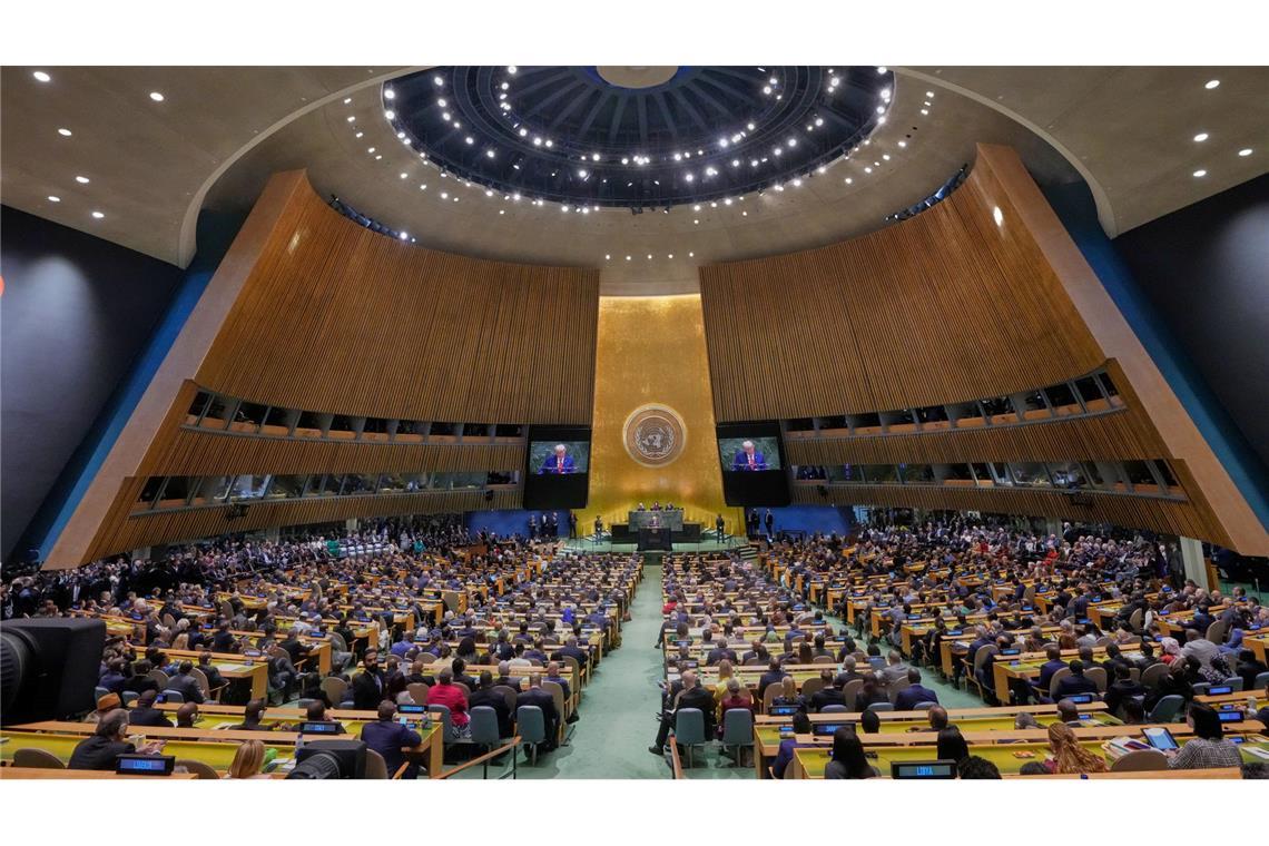 US-Präsident Donald Trump spricht bei der Generaldebatte der UN-Vollversammlung in New York.